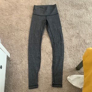 Lululemon Wunder Under Grey Herringbone Leggings